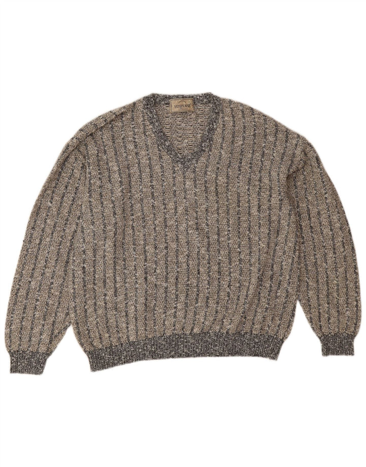 Suspense Pull col V pour homme XL rayé bleu