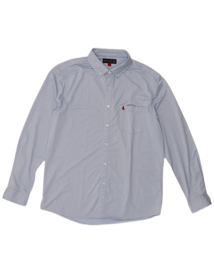 Musto Chemise Homme Grand Vichy Bleu Polyester