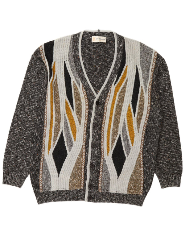 Di Candia Pull Cardigan Homme IT 54 XL Gris Moucheté Laine