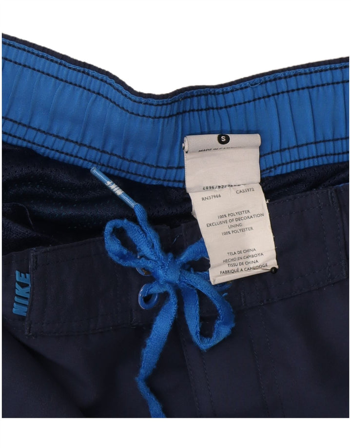 Nike Short de bain pour homme Petit polyester color block bleu marine