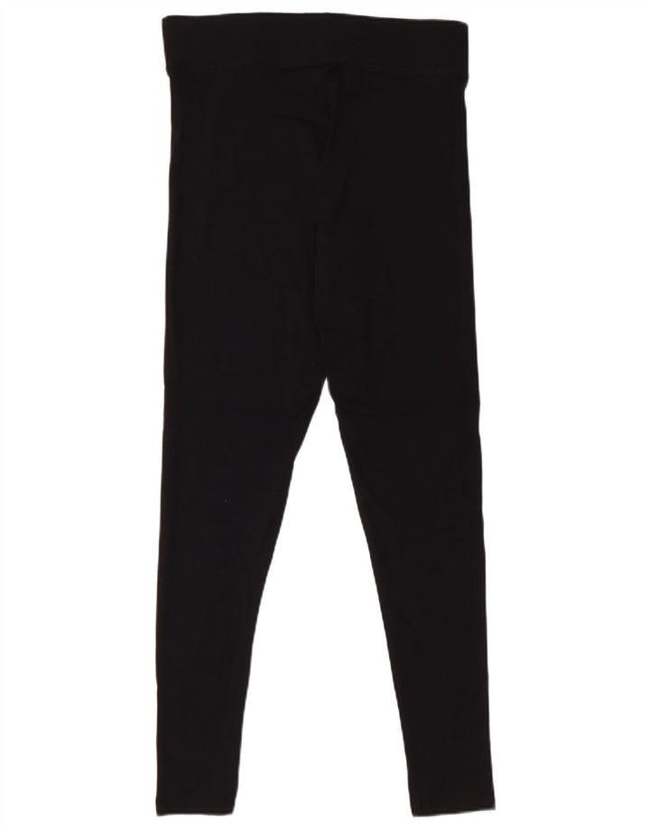 Marks & Spencer Leggings Femme UK 12 Coton Noir Moyen