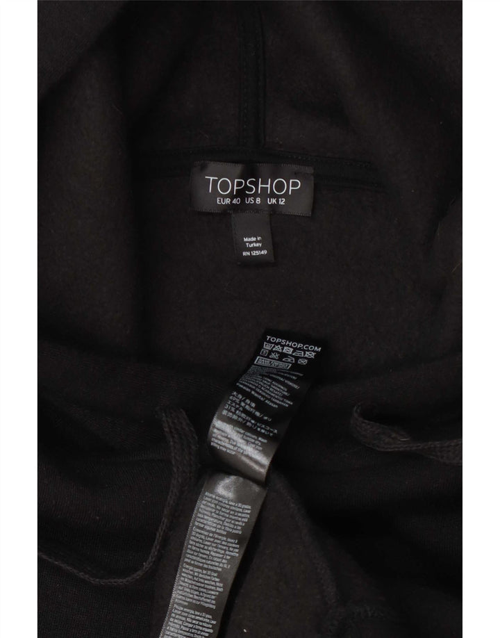 Topshop Pull à capuche pour femme UK 42 Medium Noir Polyester