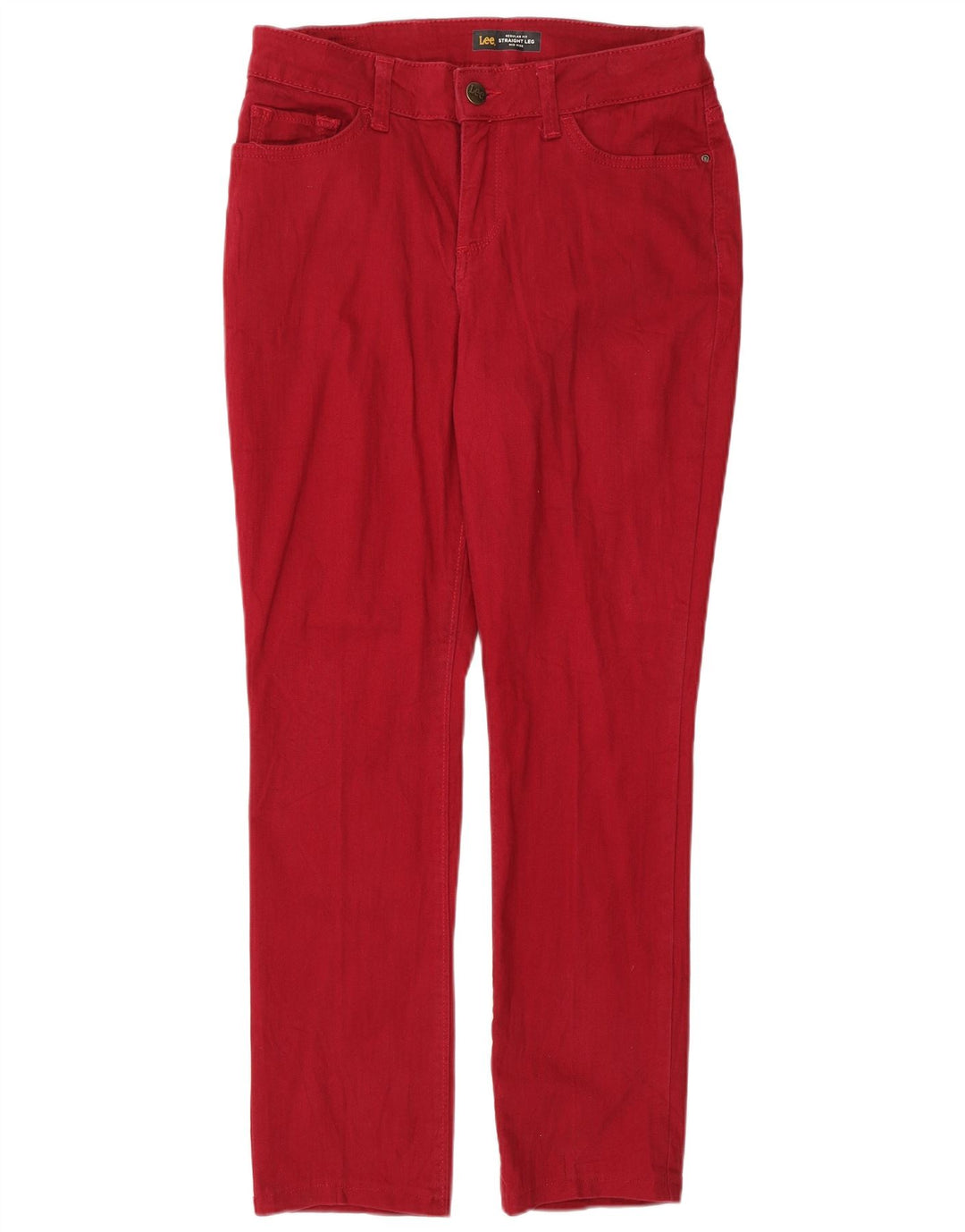 LEE Jean droit taille moyenne pour femme US 6 Medium W30 L28 Rouge