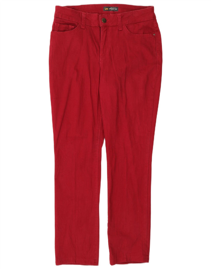 LEE Jean droit taille moyenne pour femme US 6 Medium W30 L28 Rouge