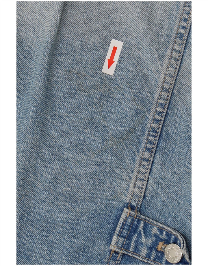 ZARA Veste en jean surdimensionnée pour femme UK 10 Petit coton bleu
