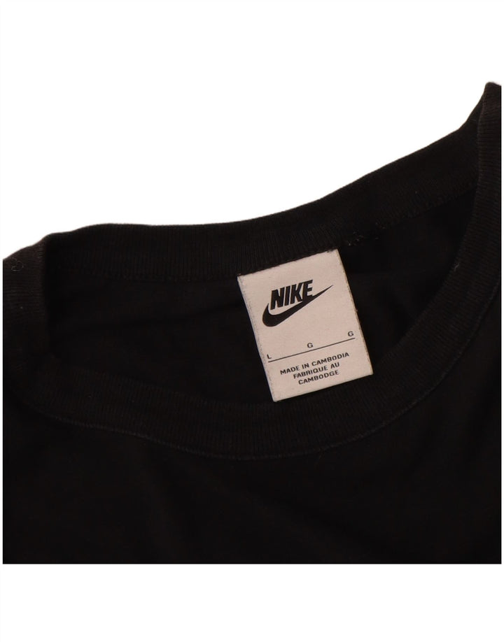 Nike T-shirt graphique pour homme en coton noir Taille L