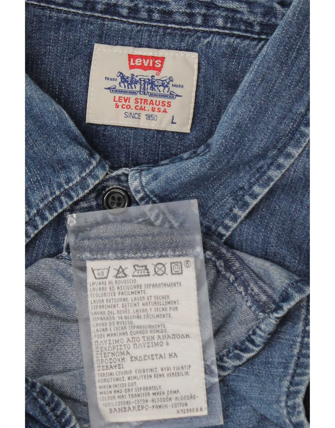 Levi's Chemise en Jean Large Homme Bleu Coton