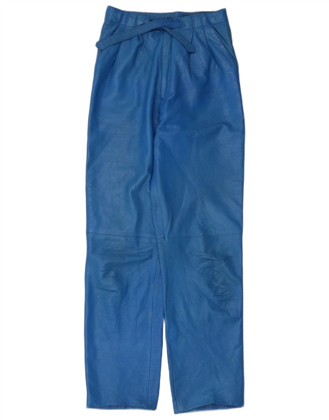 Pantalon en cuir chevillé femme vintage IT 44 Medium W26 L30 Bleu