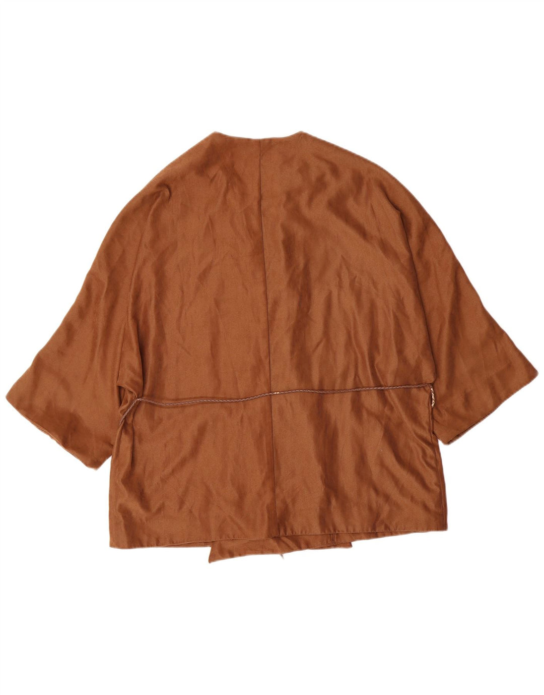 ZARA Womens 3/4 Sleeve Cardigan Top UK 12 Medium Brown Polyester