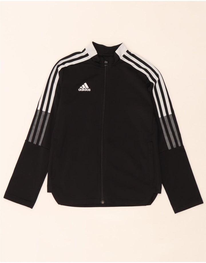 Adidas Veste de survêtement pour garçon 9-10 ans Noir Colourblock Polyester