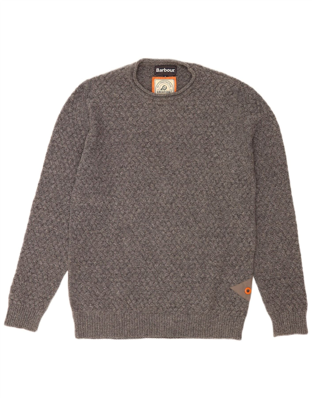 Barbour Pull à col rond pour homme Petite laine grise