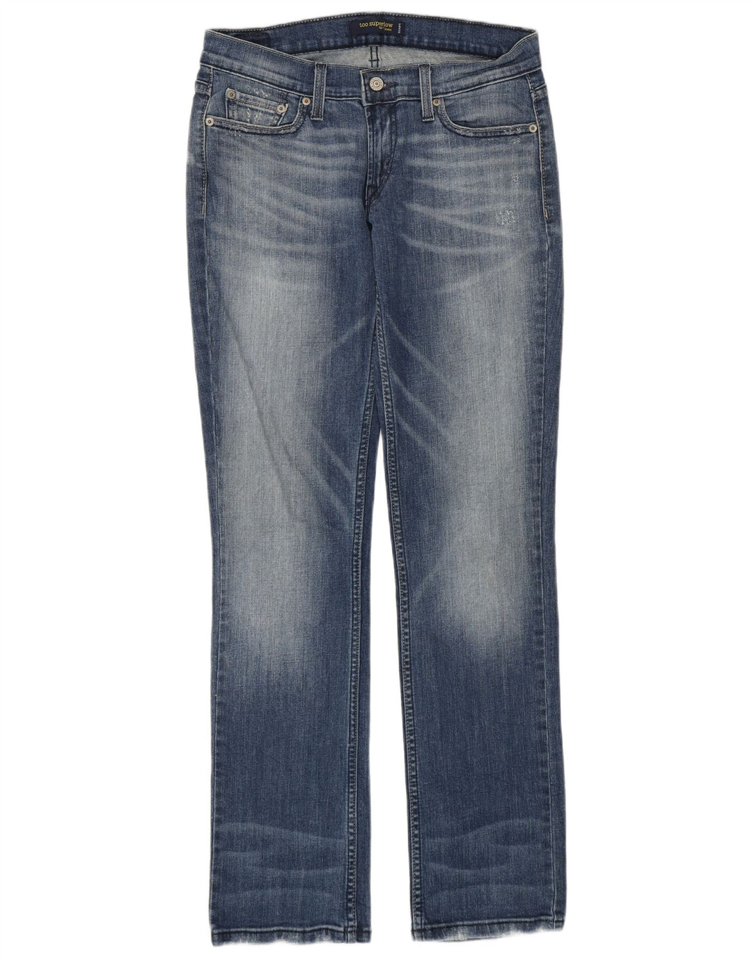 Levi's Jean droit 504 Super Low Femme US 7 Medium W29 L31 Bleu Coton