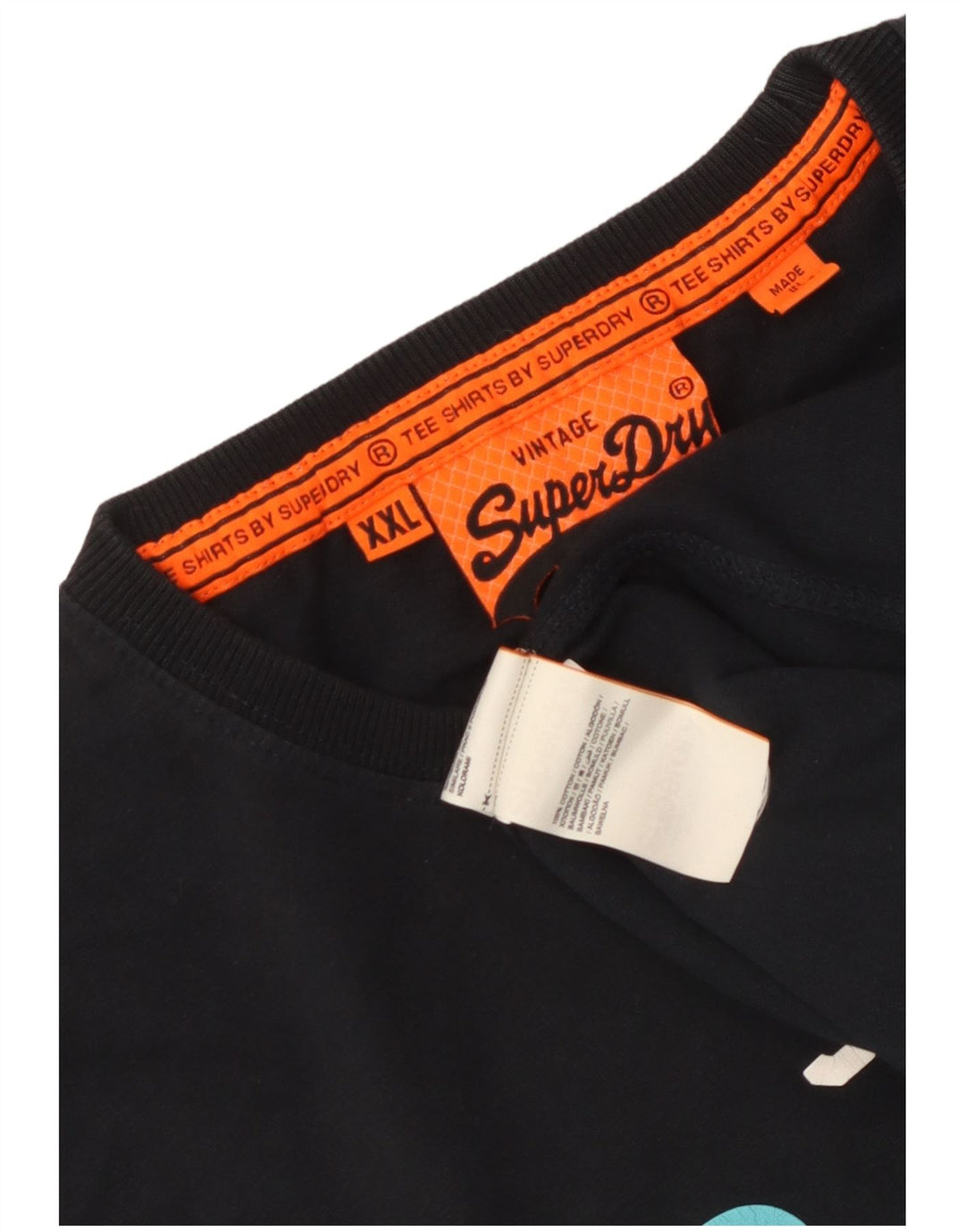Superdry T-shirt graphique pour homme 2XL Noir Coton