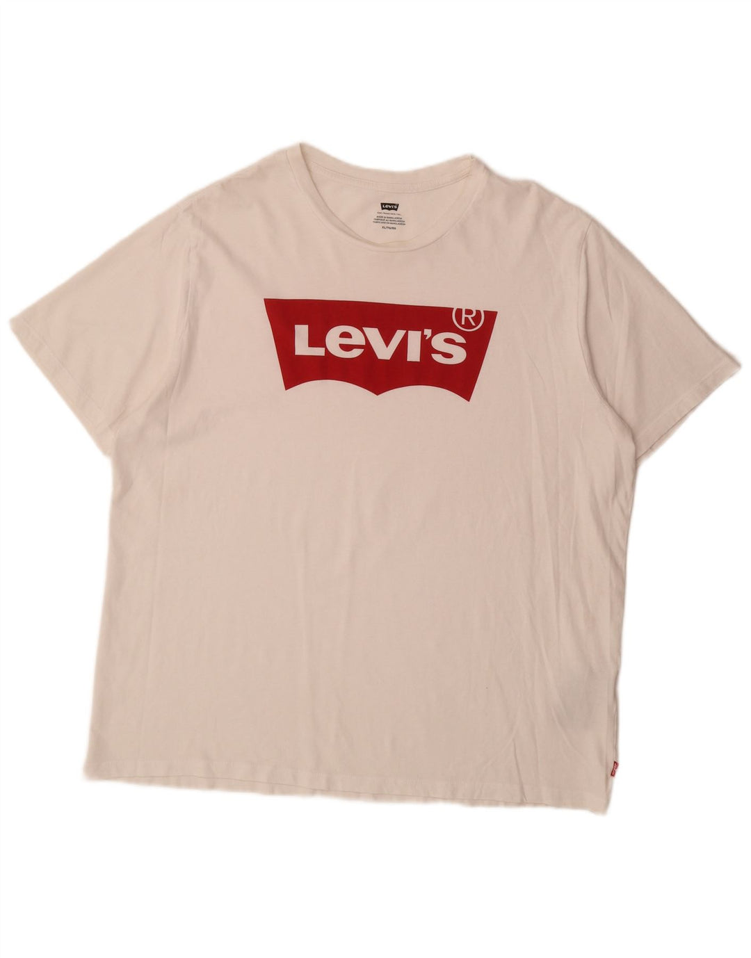 LEVI'S T-Shirt Graphique Homme XL Blanc Coton