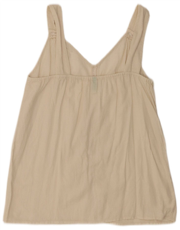 Benetton Débardeur Femme UK 12 Medium Blanc Cassé