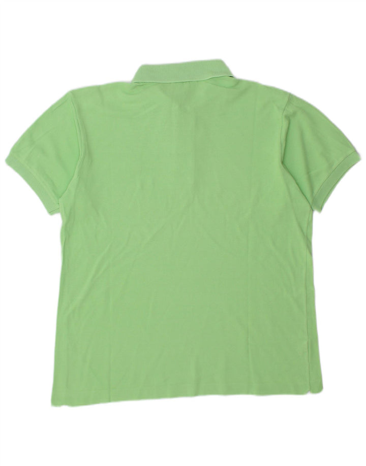 LACOSTE Mens Polo Shirt Size 3 Small Green Cotton