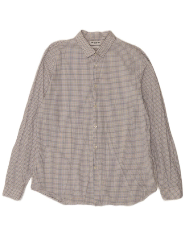 Lacoste Chemise Slim Fit Homme Taille 44 17,5 XL Coton Vichy Multicolore