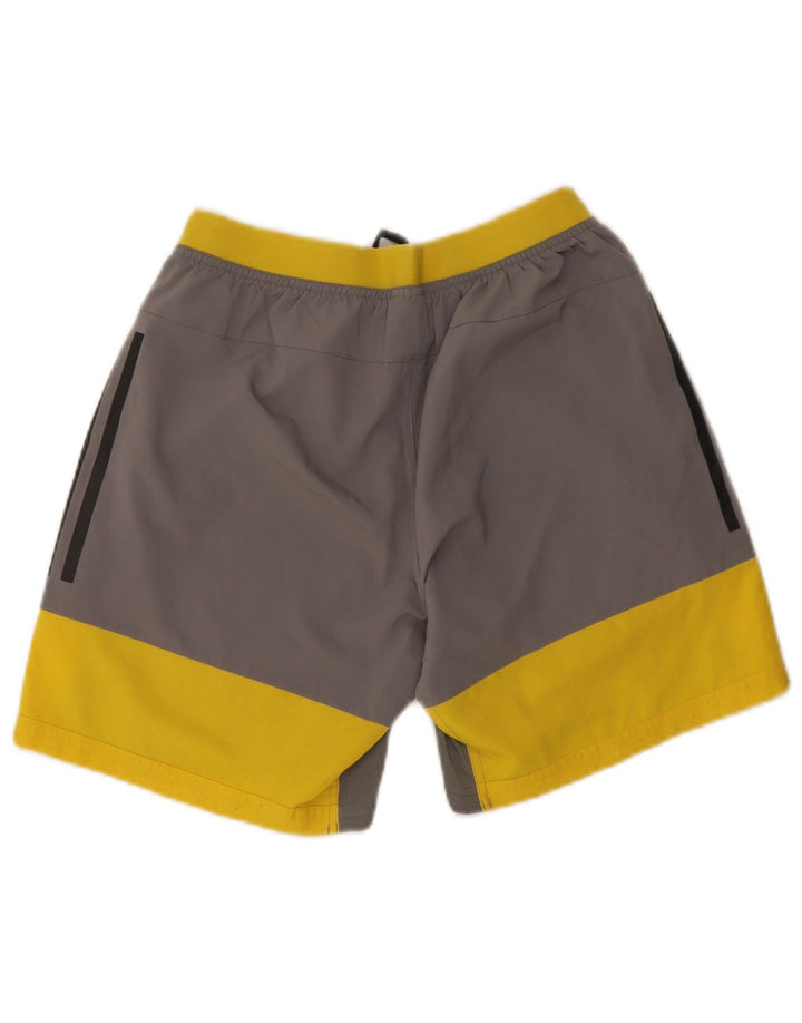 Adidas Short de sport pour homme Petit gris Colorblock Polyester