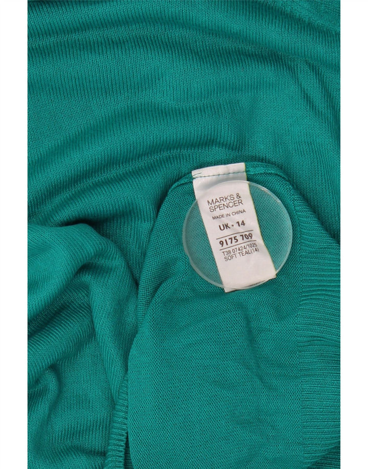 Marks & Spencer Pull col roulé pour femme UK 14 Vert moyen