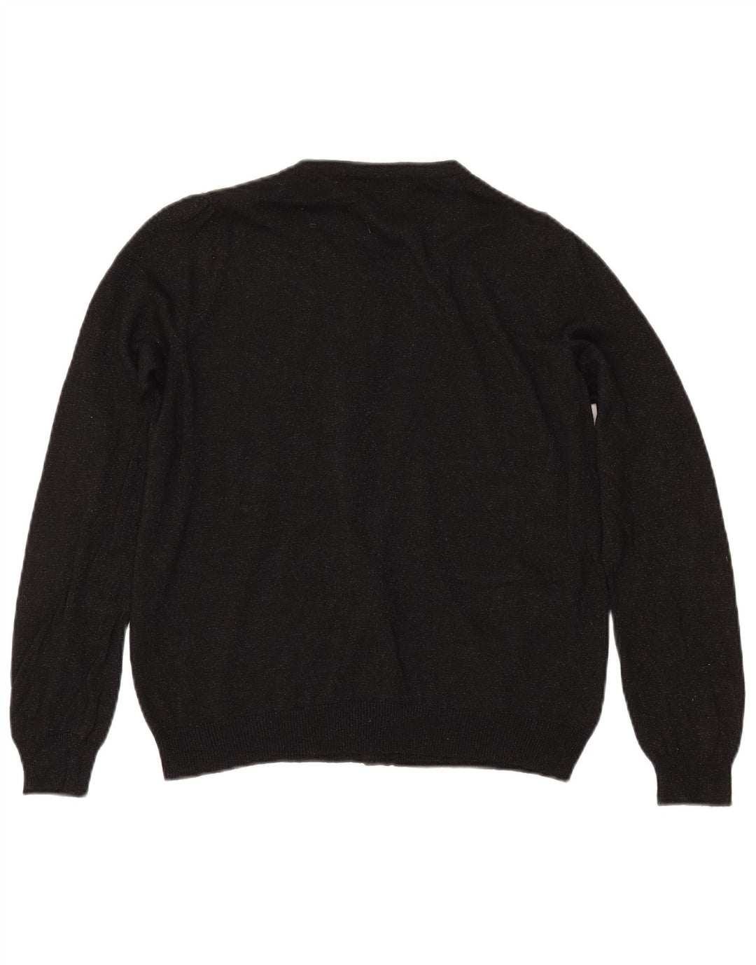 MARKS & SPENCER Pull Cardigan Femme UK 14 Moyen Noir Moucheté