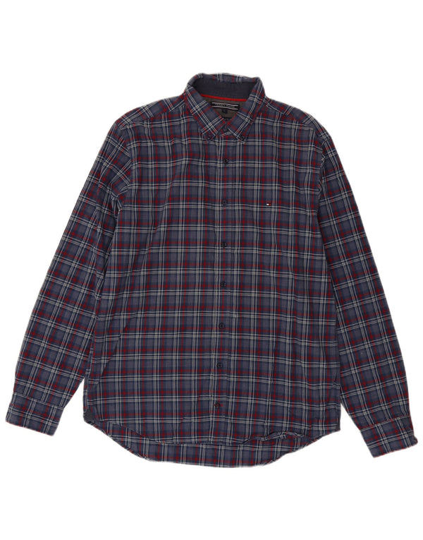 Tommy Hilfiger Chemise New York Fit Homme Grand Carreau Bleu Coton