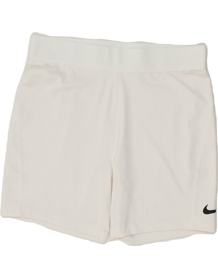 NIKE Womens Sport Shorts UK 12 Medium White Vintage Nike and Second-Hand Nike from Messina Hembry 