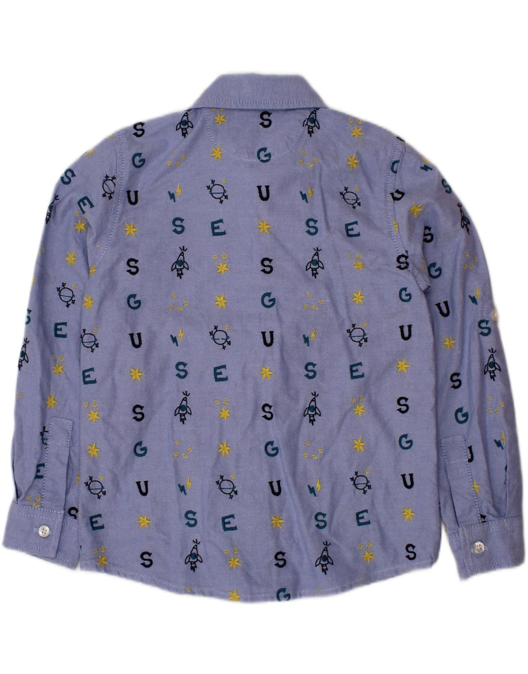 GUESS Chemise graphique pour garçons 3-4 ans en coton bleu