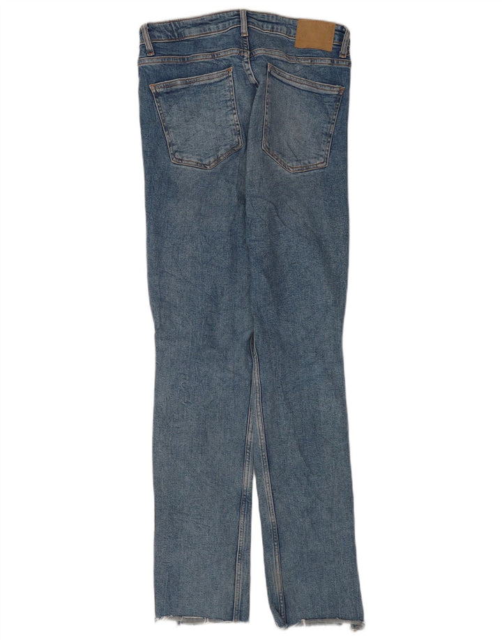Zara Jean slim vieilli pour femme EU 40 Medium W30 L31 Bleu Coton