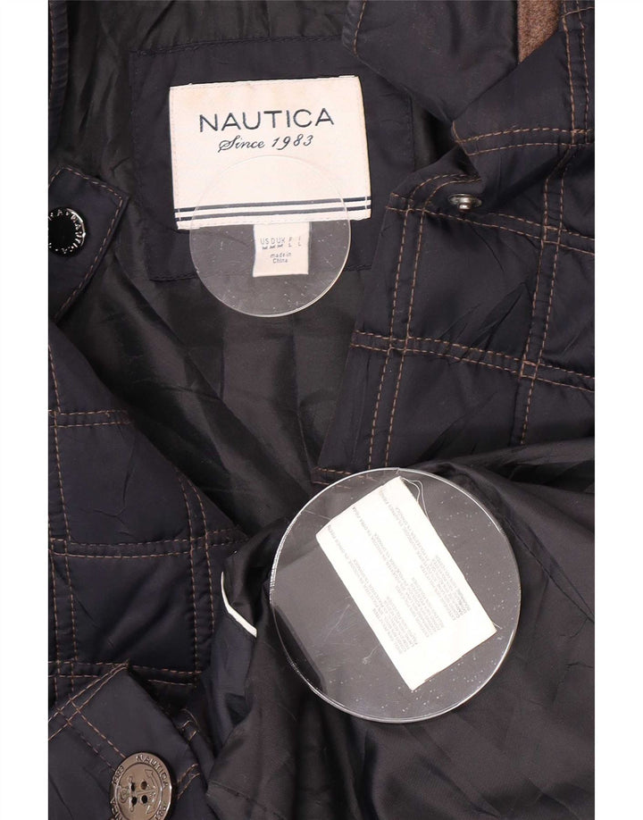 Nautica Veste matelassée pour femme UK 14 Medium Bleu Marine Polyester