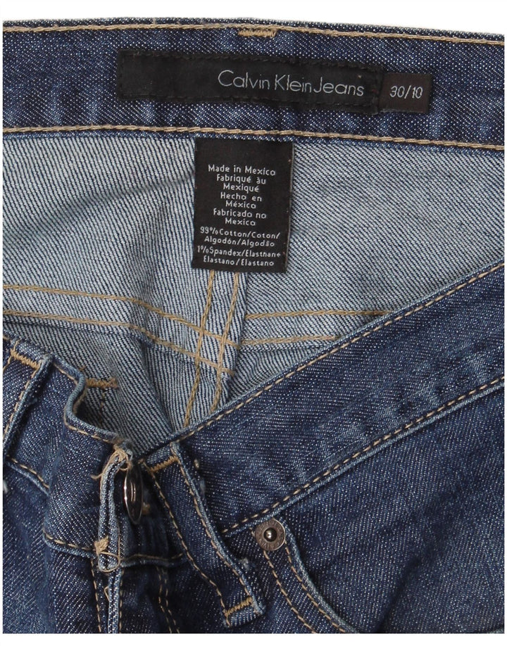 CALVIN KLEIN Jean Bootcut Femme US 10 Large W30 L32 Coton Bleu