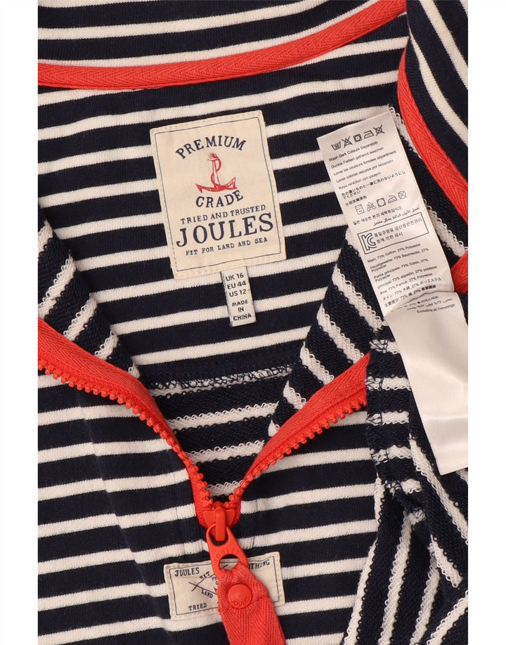 JOULES Sweat-shirt surdimensionné pour femme UK 16 Large Bleu marine rayé