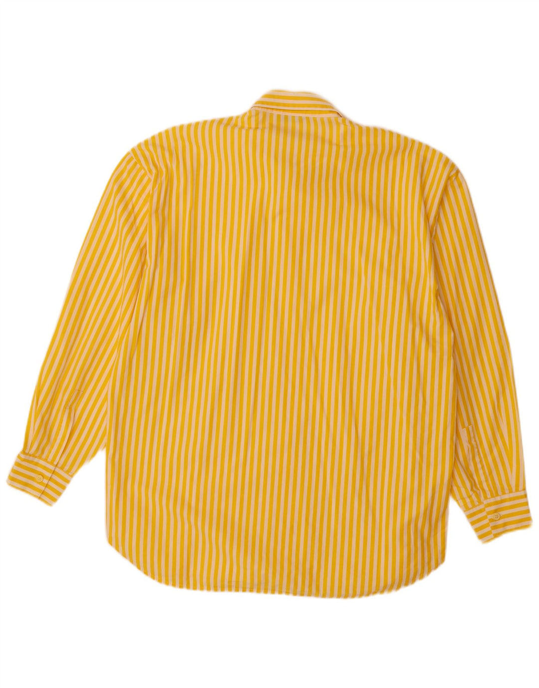 VINTAGE Chemise Homme IT 48 Rayé Jaune Moyen