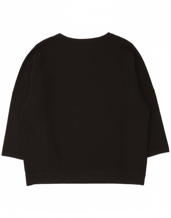 Zara Sweat-shirt surdimensionné pour femme UK 10 Petit Noir