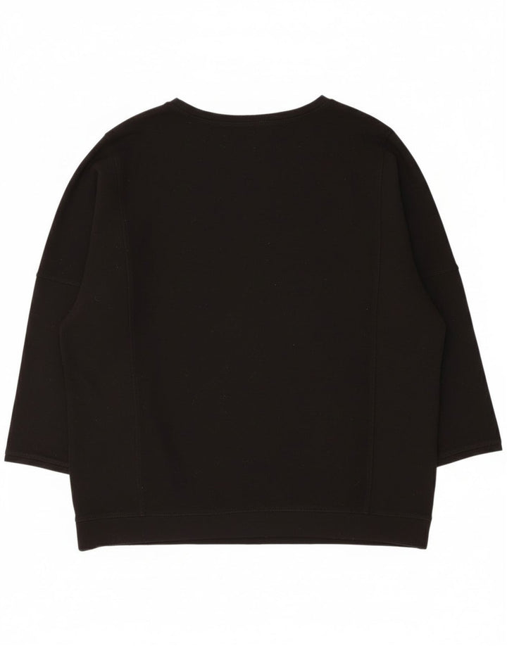 Zara Sweat-shirt surdimensionné pour femme UK 10 Petit Noir