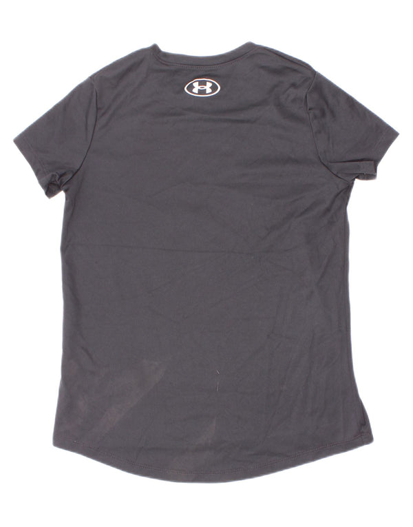 Under Armour Boys Graphic T-Shirt Top 7-8 ans Petit Gris Polyester