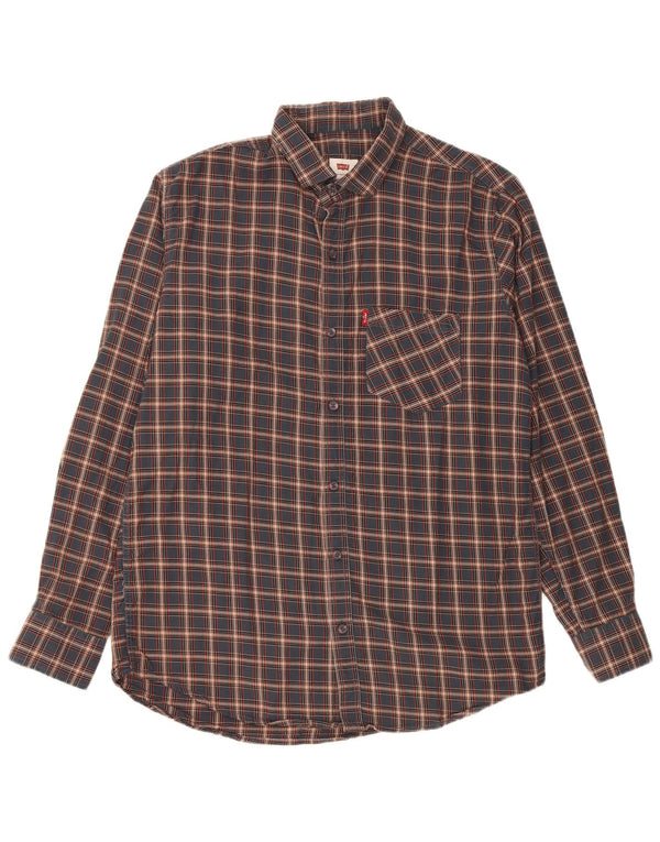 Levi's Chemise Slim Fit XL Homme Bleu Marine à Carreaux