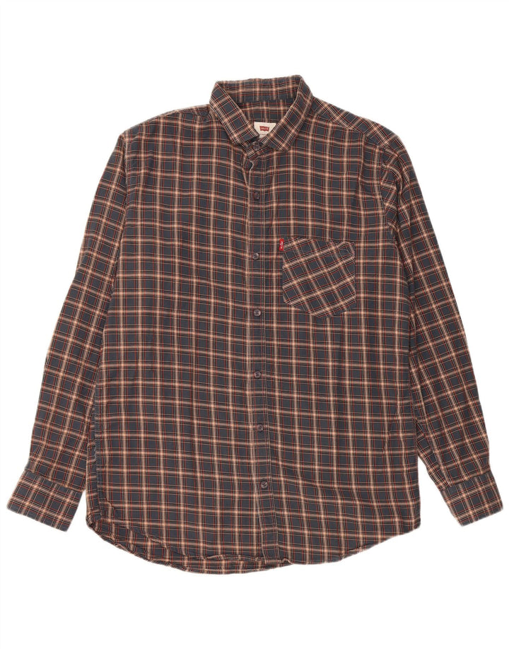 Levi's Chemise Slim Fit XL Homme Bleu Marine à Carreaux