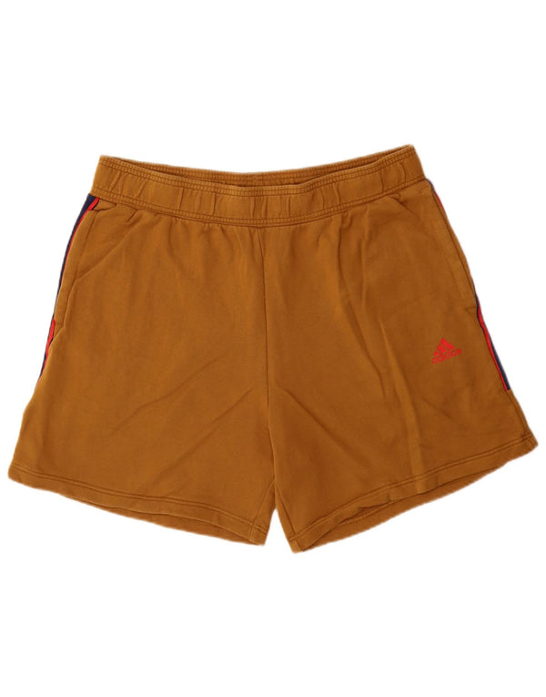 Adidas Short de sport graphique pour homme XL en coton color block beige