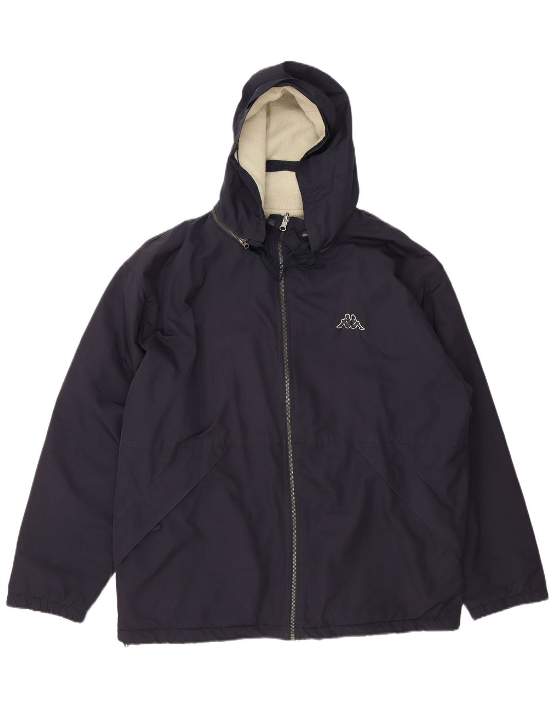 Kappa Veste réversible à capuche pour homme UK 40 Large Bleu marine
