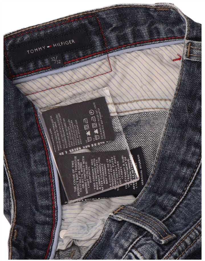 TOMMY HILFIGER Jean Droit Homme W32 L29 Bleu Marine Coton
