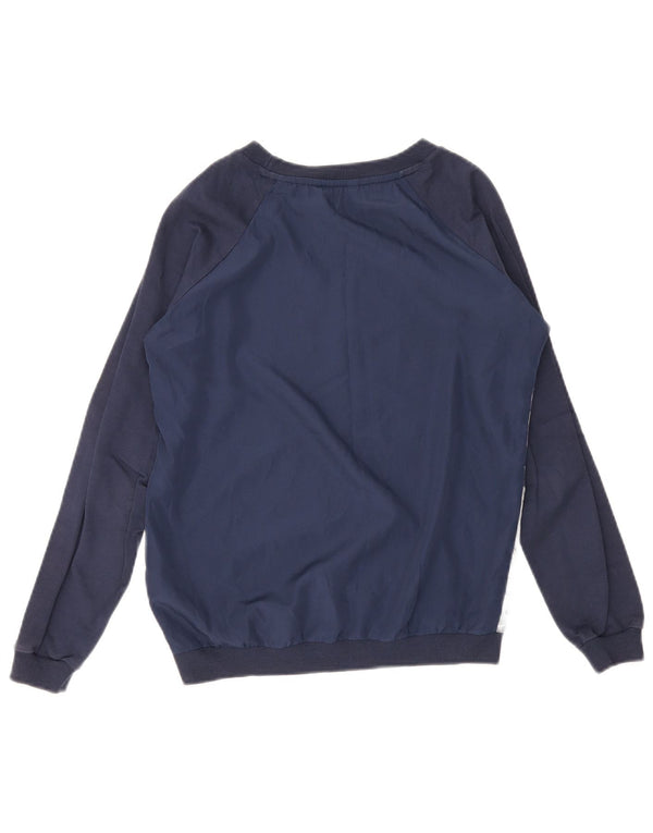 Guess Sweat-shirt surdimensionné pour femme UK 6 XS Bleu marine Floral Polyester