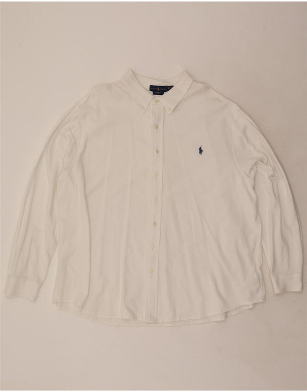 Ralph Lauren Chemise en maille poids plume pour homme 3XL en coton blanc