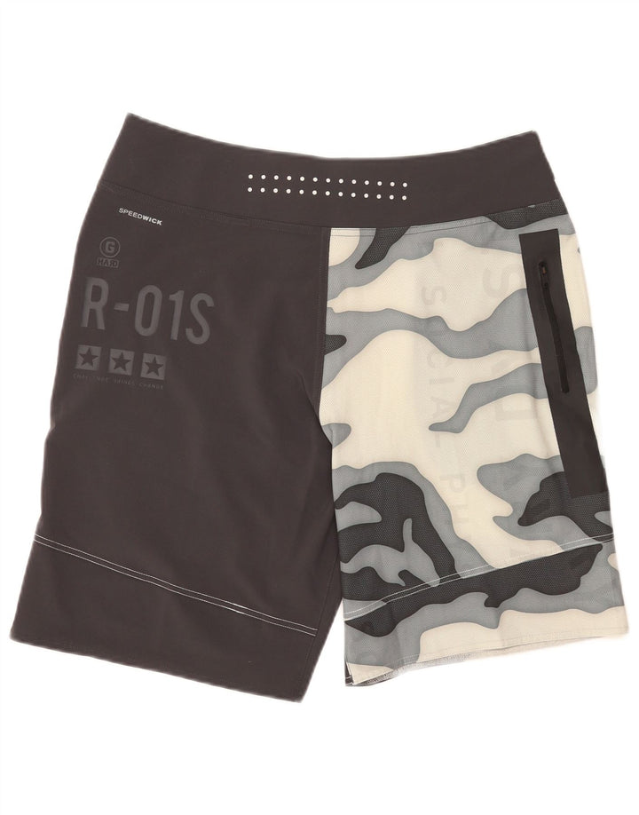 Reebok Short de Bain Speedwick Graphic Homme Noir Colorblock