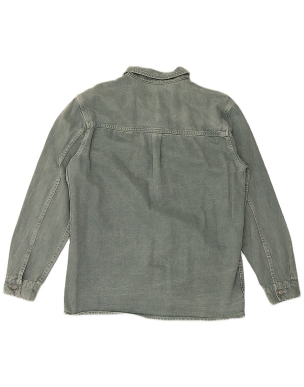 Zara Chemise en jean coupe décontractée XL Coton vert