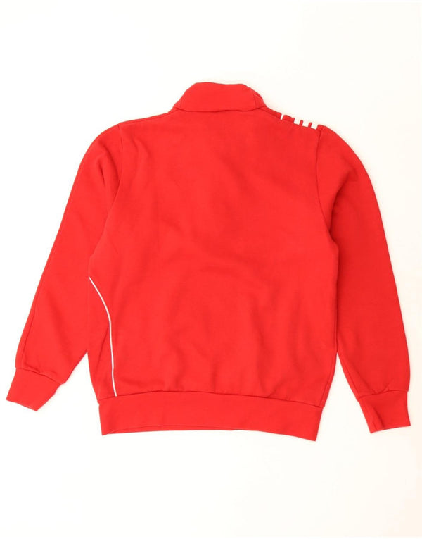 Adidas Sweat-shirt col zippé garçon 13-14 ans Rouge Coton