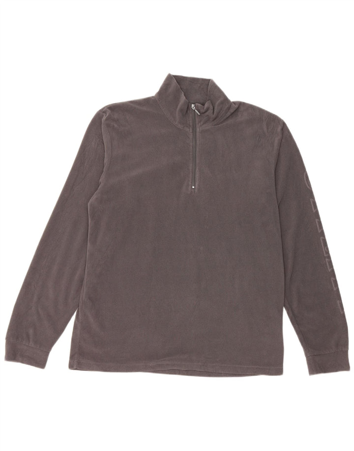 Diadora Pull Polaire Graphique Zip Neck Homme XL Gris Polyester