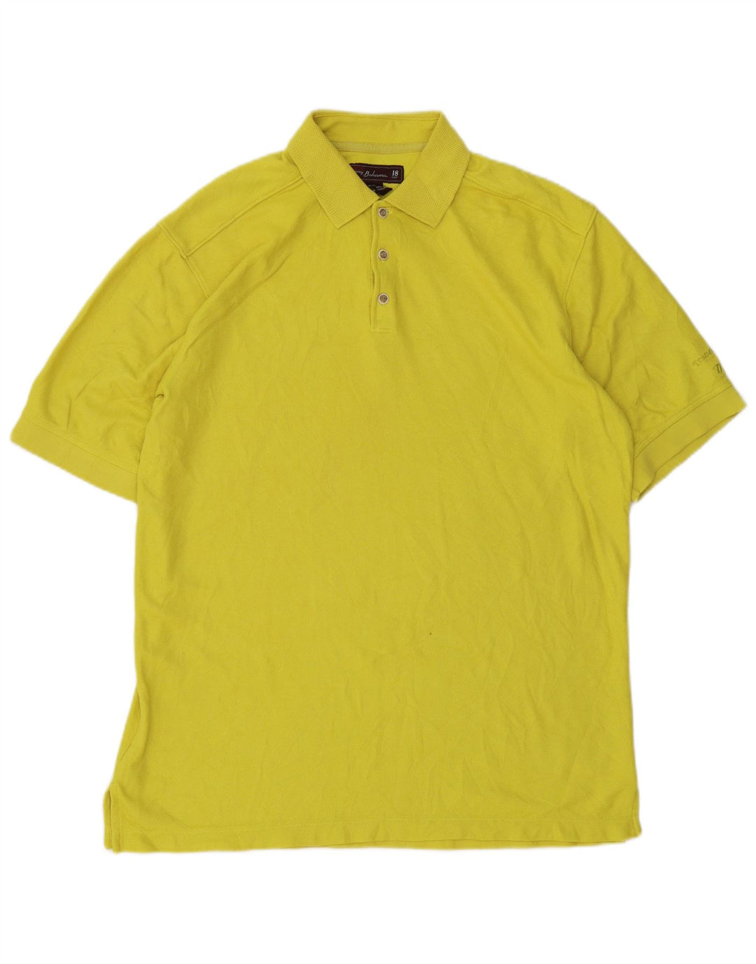 Tommy Bahama Polo Homme Jaune Moyen Coton