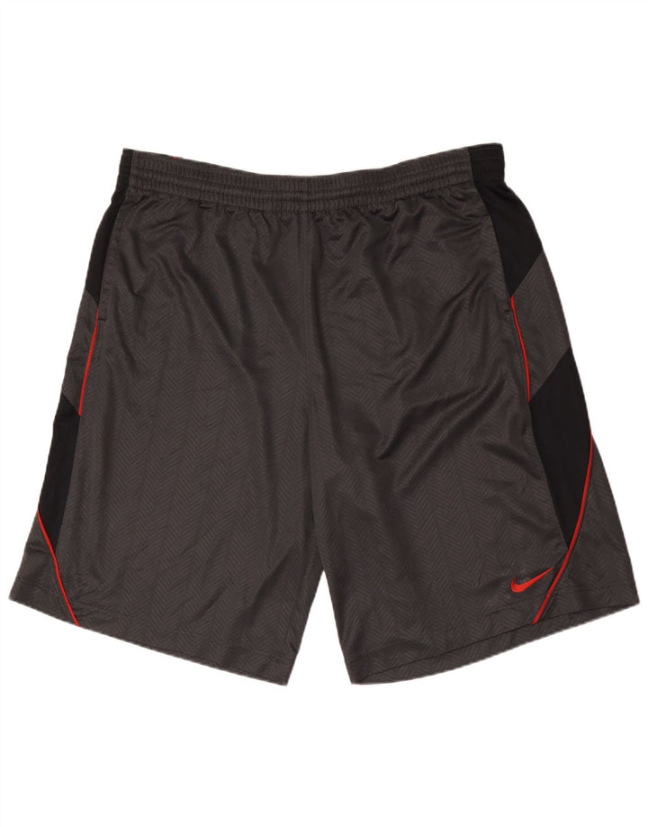 Nike Short de sport pour homme 2XL Gris Colorblock Polyester