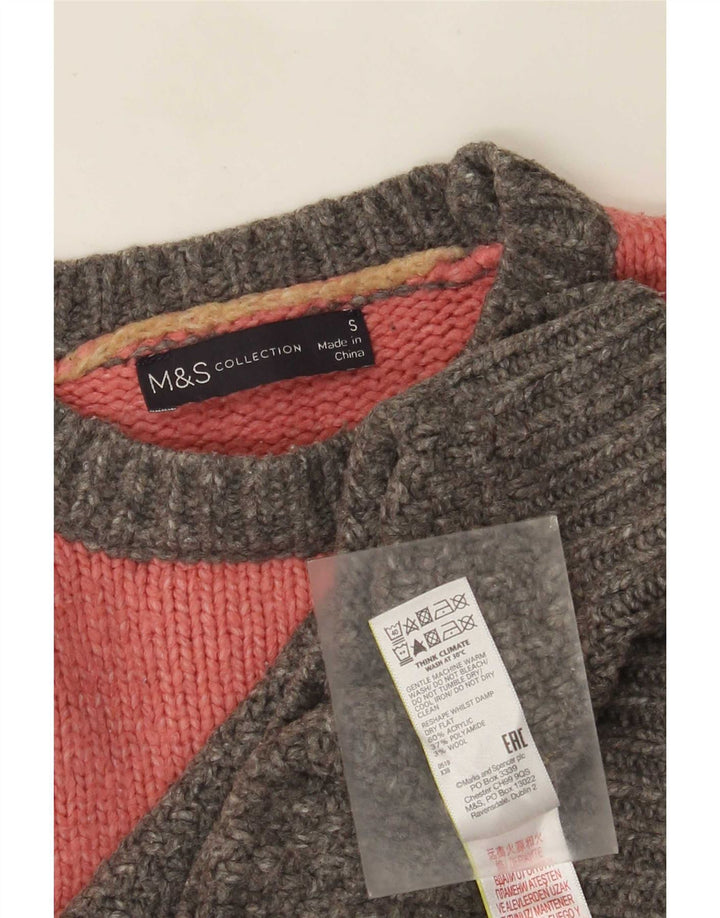 Marks & Spencer Pull col bateau pour femme UK 10 Small Multicolore