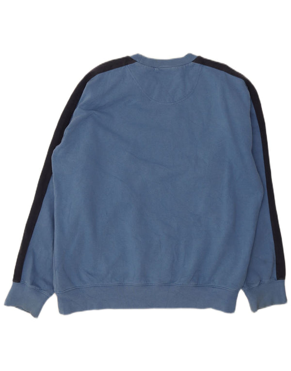 Nike Sweat-shirt pour homme UK 42/44 Large Bleu Colorblock Coton